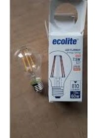 Resim 10'lu Paket Ecolite E27 7.5 w Rustik Ampul Gün Işığı sarı Işık 