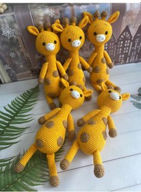 Resim Amigurumi Zürafa Oyuncak 