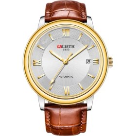 Resim Hanyang Altın Wlısth Moda Erkek Otomatik Sarma Mekanik Izle Su Geçirmez Lüks Erkek Iş Aydınlık Kol Saatleri Reloj (Yurt Dışından) 