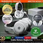 Resim STEELSERIES ARCTIS NOVA 7X XBOX & COKLU PLATFORM BEYAZ KABLOSUZ KULAK USTU OYUNCU KULAKLIGI SSH61567 2 YIL STEELSERIES TURKIYE GARANTILIDIR 