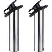 Resim VintageVo Balıkçı Çubuk Tutucu Paslanmaz Çelik Gömülü Balıkçı Çubuk Tutucu Deniz Tekne Aksesuarları, 30 Derece, 2 Pcs (Yurt Dışından) 