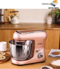 Resim Emsan Bella 5 Litre Paslanmaz Çelik Hazne 6 Kademe Hız Kontrolü 1300W Premium Stand Mikser Mutfak Şefi 