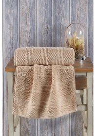 Resim Varol Lavin %100 Premium Cotton El Havlusu 50x90cm Bej-50x90cm Bej 