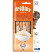 Resim M-Pets Creamy Yengeçli Ek Besin ve Kedi Ödülü 4x15 Gr 