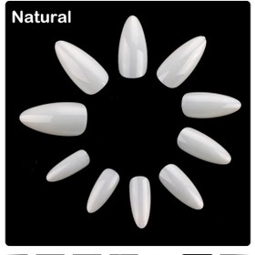 Resim 100'lü Badem Protez Takma Tırnak (Şefaf ve Natural) - Natural 