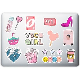 Resim Vsco Girl Laptop Notebook Tablet Telefon Sticker Set 011 