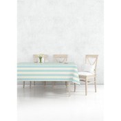 Resim Stripe Dikdörtgen Masa Örtüsü Mavi 150x230 Cm The Mia