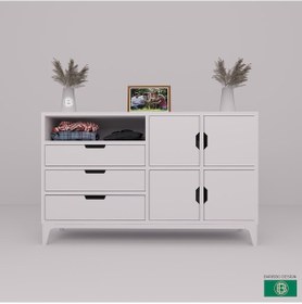 Resim Şifonyer Ve Çok Amaçlı Geniş Depolama Alanlı Dolap 