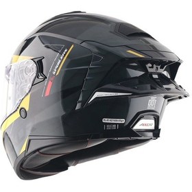 Resim Axor Brutale Kryptıc Full Face Kapalı Kask Parlak Sarı - Siyah 