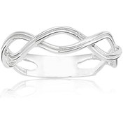 Resim Trabzon Örgü 925 Ayar Taşsız Altın Modern Tasarım Eklem Yüzüğü-92 - 538370498 