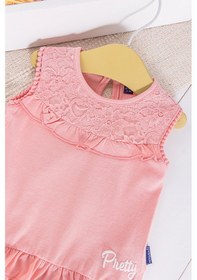 Resim Güpürlü Fırfırlı 2'li Yazlık Kız Bebek Takım 001 