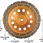 Resim Eratool ELMAS YÜZEY TEMİZLEME ÇİFT SIRA 180YC M14 ERA50361 DANDOO 