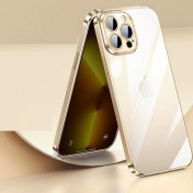 Resim M.TK Moveteck iPhone 13 Pro Kılıf Kamera Lens Koruyuculu 6.1 Inç Için Ultra Ince Sert Pc Arkası Şeffaf Kapak 