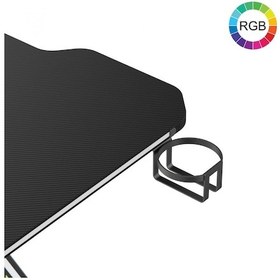 Resim Vıyero Armor Gd-12002e-2-blk Z Ayak Rgb Karbon Fıber E-spor Oyuncu Masası Siyah 
