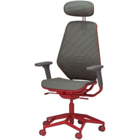 Resim IKEA oyuncu sandalyesi, gri-kırmızı 