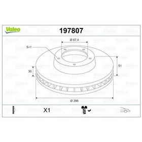 Resim Valeo 197807 - Ön Fren Aynası Insıgnıa A 08 Saab 9-5 Ys3g 10 16 