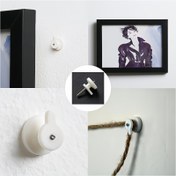 Resim 30 Adet Mini İz Bırakmayan Duvar Asma Çivisi, Pürüzsüz Şaft Metal ve Plastik Resim Askıları Fotoğraf Çerçeveleri ve Süslemeler İçin 