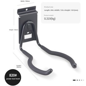 Resim Yunboo Güçlü Demir Duvar Takımı: Bisiklet, Elektrikli Alet, Bahçe Gereçleri Ve Süpürgeler İçin Organize Edici Depolama Kanca 820 