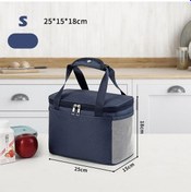 Resim Lacivert Büyük Termal Yalıtımlı Öğle Yemeği Çantası Taşınabilir Yalıtım Serin Çanta Piknik Yetişkin Çocuk Gıda Saklama Kutusu S Lacivert 