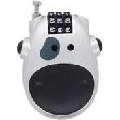 Resim Jokmae Kırmızı 4 Haneli Kilitli Genişleyebilir Çelik Tel Jokmae Kaskı Kilidi - Elektrikli Bisiklet Ve Bagaj İçin Anti Hırsızlık Koruma C32 Tipi 