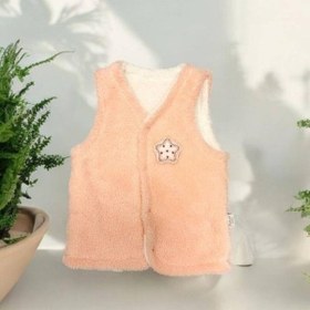 Resim Bebek Peluş Yelek-15257 Somon 