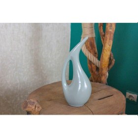 Resim Bitki Tasarımı Modern Pelikan Vazo Aksesuar Dekor Adaçayı Yeşili Küçük Boy 