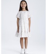 Resim Kısa Kol Desenli Elbise Karışık 