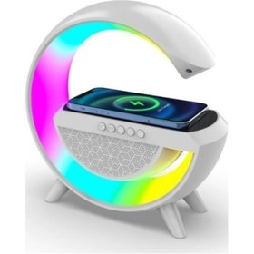 Resim Periboia Kablosuz Şarj Standlı Rgb Hoparlör 