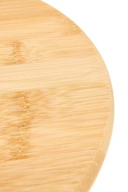 Resim Hype Store Bambu Yuvarlak Pasta Ve Börek Sunumluk Standı -24 x 9,5 Cm Doğal Ve Şık Servis Tablası 