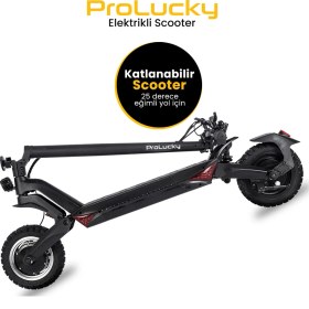 Resim Prolucky Off Road Çift Motorlu ve Çift Süspansiyonlu Elektrikli Scooter 