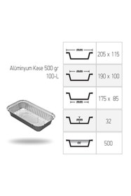 Resim Genel Markalar Alüminyum Kase 500 gr 100 adet 