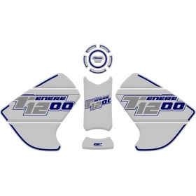 Resim GP Kompozit Yamaha Tenere 1200 2011-2020 Uyumlu Tank Pad Seti Mavi-Gri 