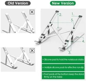 Resim Teknosepetim Alüminyum Manyetik Katlanabilir Ayarlı Dizüstü Laptop Standı, 