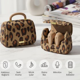 Resim Piranha 9980-L Çanta Tasarımlı Tws Kablosuz Bluetooth Kulak Içi Kulaklık / Bluetooth V5.4 / Type-c / Şarjlı 