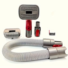 Resim Uzatılmış Vakum Hortumu Ve Tetik Kilitli Bakım Aleti, Pet Vakum Eki, Orta Büyük Köpekler İçin Dyson V15 V12 V11 V10 V8 V7 Elektrikli Süpürgeler İçin Uyumlu 