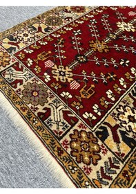 Resim El Dokuma Sıfır Yahyalı Halısı Seccade 84x146 Kök Boya Namazlık 