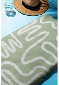 Resim Dijital Baskı Plaj Deniz Havlusu Soyut Desenli Peştamal Hvl0209 Renkli 