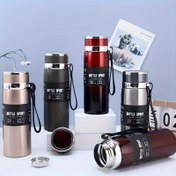 Resim 33.81oz/1000L Paslanmaz Çelik İzoleli Su Şişesi - Büyük Kapasiteli, Dayanıklı, Mühürlenebilir ve Taşınabilir - Parlak Bitiş, Elektrokaplama, Sevgililer Günü, Paskalya, Kadınlar Günü, Anneler Günü, Bağımsızlık Günü Hediyeleri, Kamp Gereksinimleri için Mükemmel | Parlak Bitiş | Kırılmaz Tasarım 