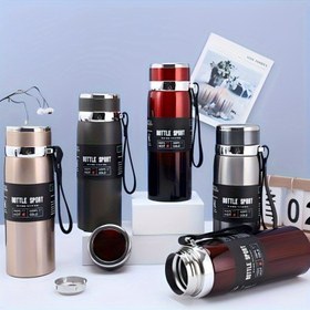 Resim 33.81oz/1000L Paslanmaz Çelik İzoleli Su Şişesi - Büyük Kapasiteli, Dayanıklı, Mühürlenebilir ve Taşınabilir - Parlak Bitiş, Elektrokaplama, Sevgililer Günü, Paskalya, Kadınlar Günü, Anneler Günü, Bağımsızlık Günü Hediyeleri, Kamp Gereksinimleri için Mükemmel | Parlak Bitiş | Kırılmaz Tasarım 