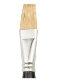 Resim Bigpoint 358f Serisi Beyaz Doğal Kıl Düz Kesik Fırça No: 24 X 12 Adet 