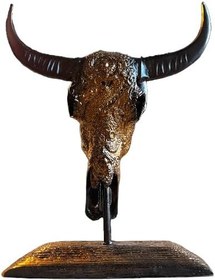 Resim Bronz el yapımı Boho tarzı boğa heykeli, özgün ve dikkat çekici bir parça- Mükemel Özgün Tasarım 