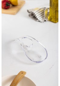 Resim Akrilik Şeffaf Tezgah Üstü Kirli Kaşıklık & Kepçe Altlığı Çok Renkli 