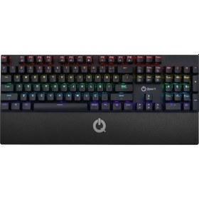Resim Qpart MECH-2000 Blue Switch Bilek Destekli Rgb Kablolu Mekanik Klavye 