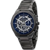 Resim Maserati R8873642012 Çelik Kronograf 10 Atm Su Geçirmez Italyan Dizayn Safir Camlı Gece Gündüz Takvimli Vidalı Tepe Siyah Renk Erkek Kol Saati 