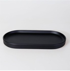 Resim Victoria Oval Tepsi Küçük Siyah 