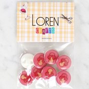 Resim Loren Crafts 8'li Emzik Düğme - 1008 