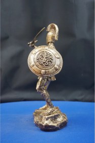 Resim Truva Prensi Hektor Heykel Biblo Güç Ve Cesareti Yansıtan Dekoratif Aksesuar 25 Cm Altın 