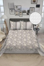 Resim Parlak Kadife Kumaş Kapitoneli Çift Kişilik Yatak Örtüsü Seti (3 Parça) CKY0059 