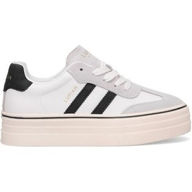 Resim Lufian 121230025n Angela Kadın Hakiki Deri Klasik Sneaker Beyaz Beyaz 