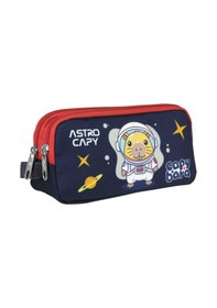 Resim Capybara Erkek Çocuk İki Bölmeli Astronot Kalem Çantası - Lacivert - Kırmızı - 5229 Çok Renkli 